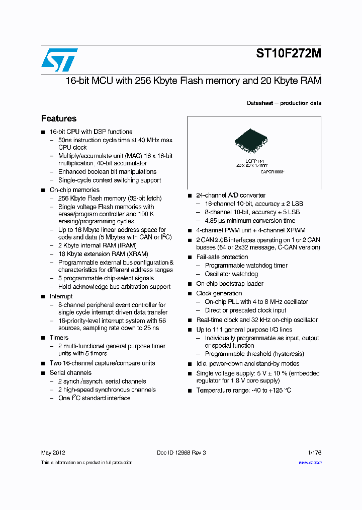 ST10F272M12_4688926.PDF Datasheet