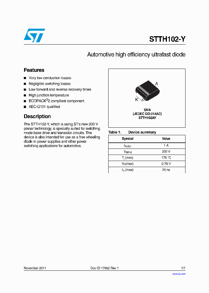STTH102-Y_4693351.PDF Datasheet