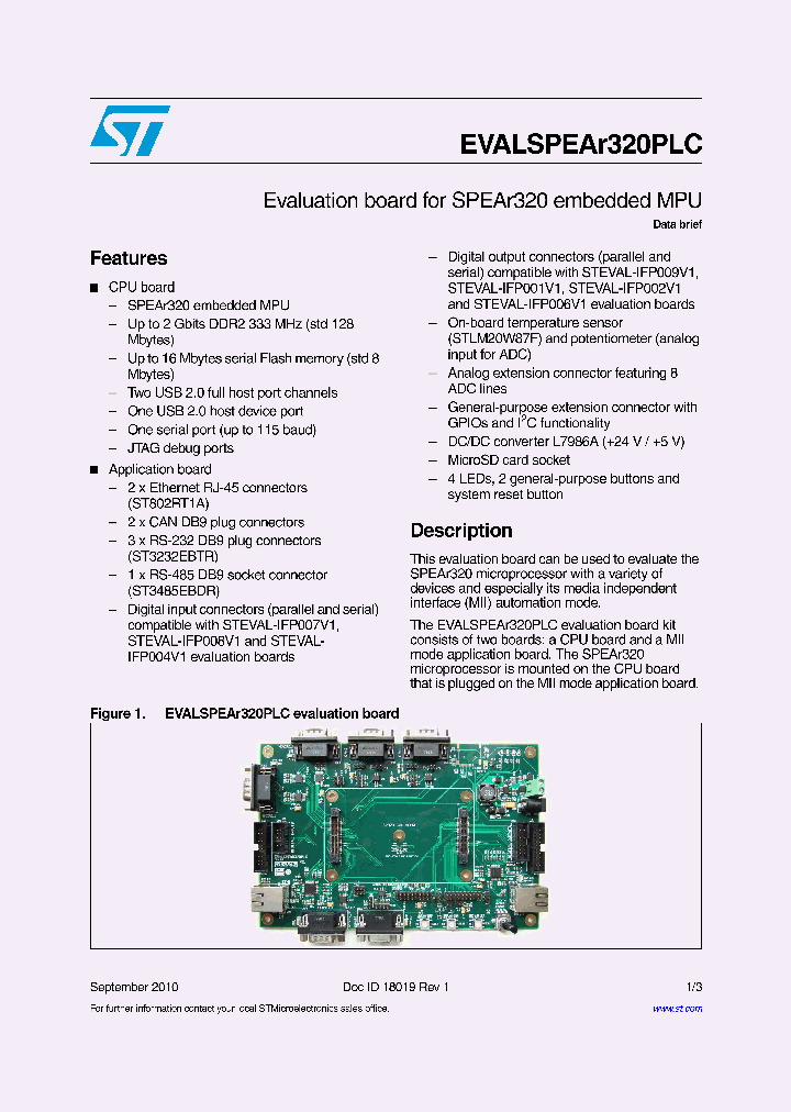 EVALSPEAR320PLC_4694612.PDF Datasheet