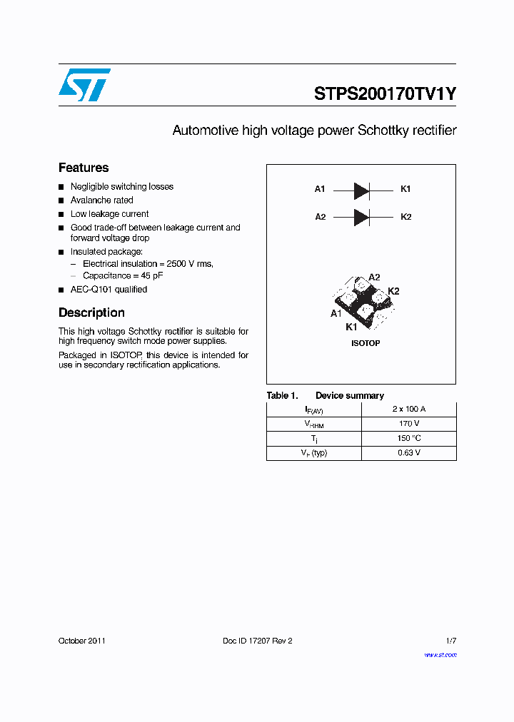 STPS200170TV1Y_4694871.PDF Datasheet