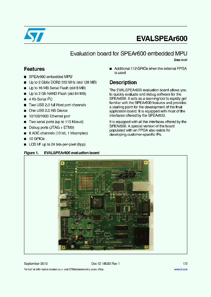 EVALSPEAR600_4694613.PDF Datasheet