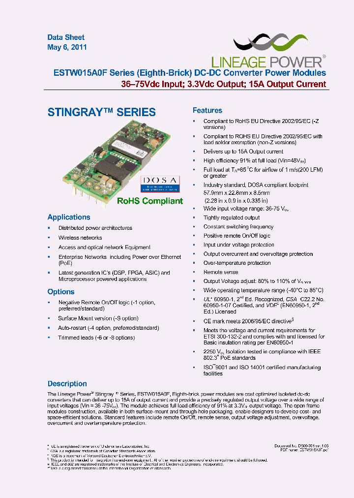 ESTW015A0F11_4695372.PDF Datasheet