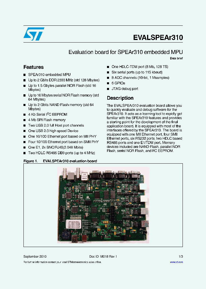 EVALSPEAR310_4694610.PDF Datasheet