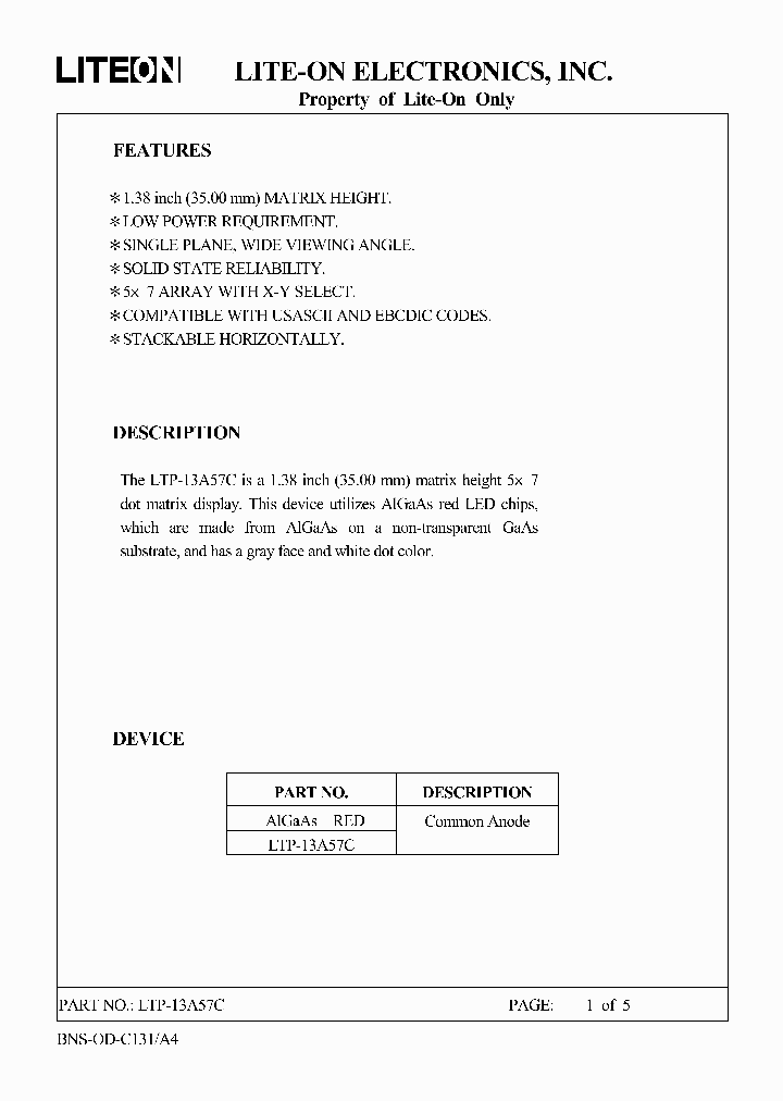 LTP-13A57C_4698101.PDF Datasheet