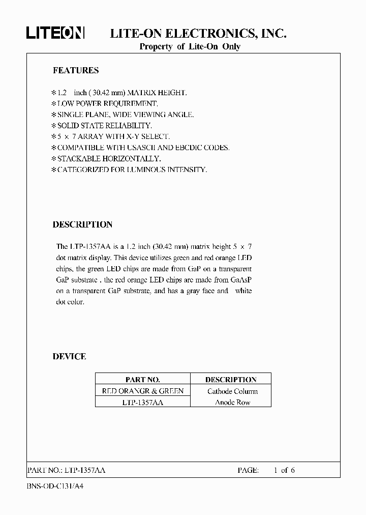 LTP-1357AA_4698100.PDF Datasheet