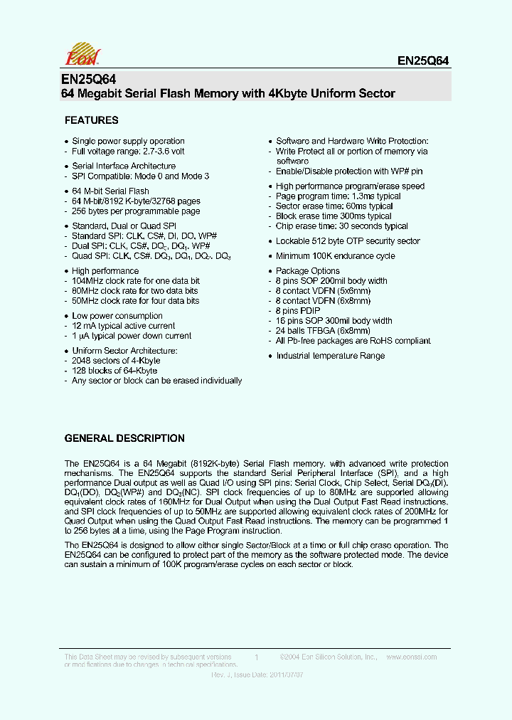 EN25Q64-104BBIP_4699087.PDF Datasheet