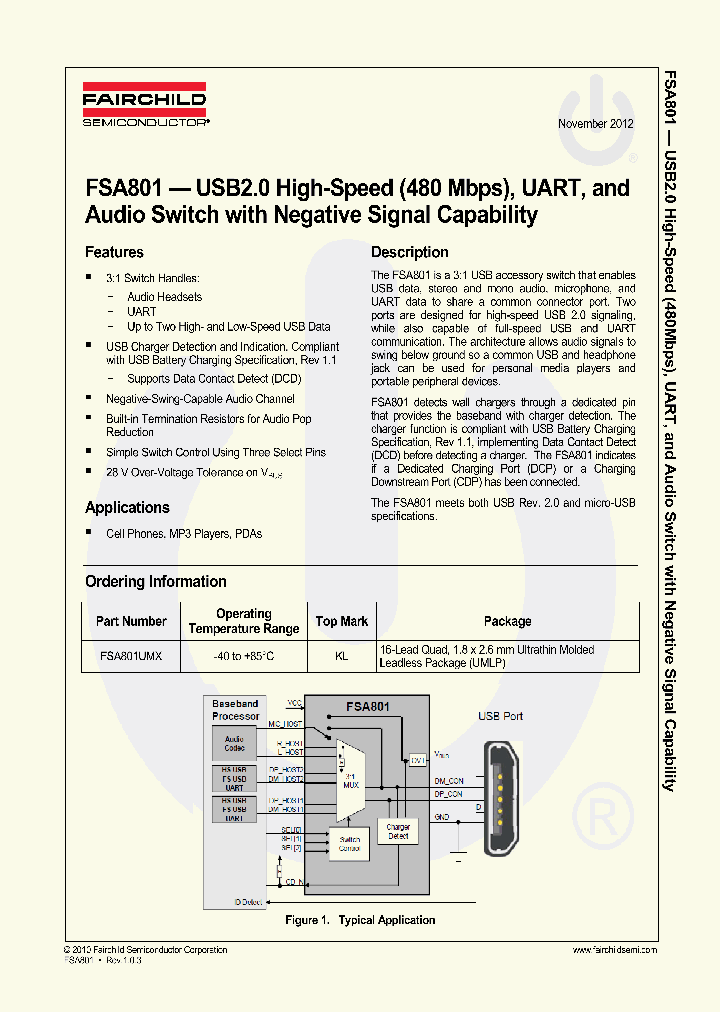 FSA801UMX_4699418.PDF Datasheet
