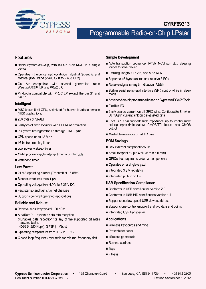 CYRF69313_4700535.PDF Datasheet