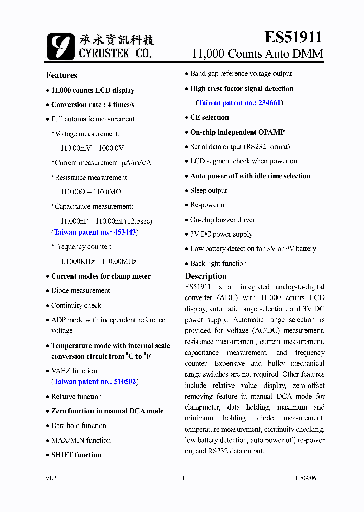 ES5191111_4700746.PDF Datasheet