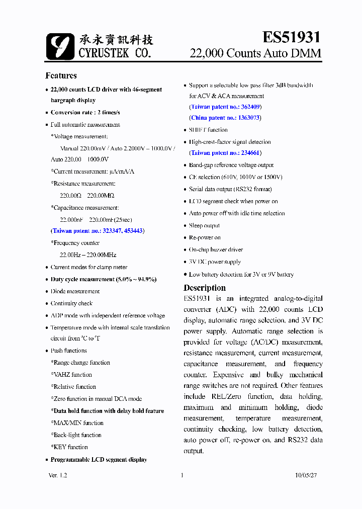 ES51931_4700757.PDF Datasheet