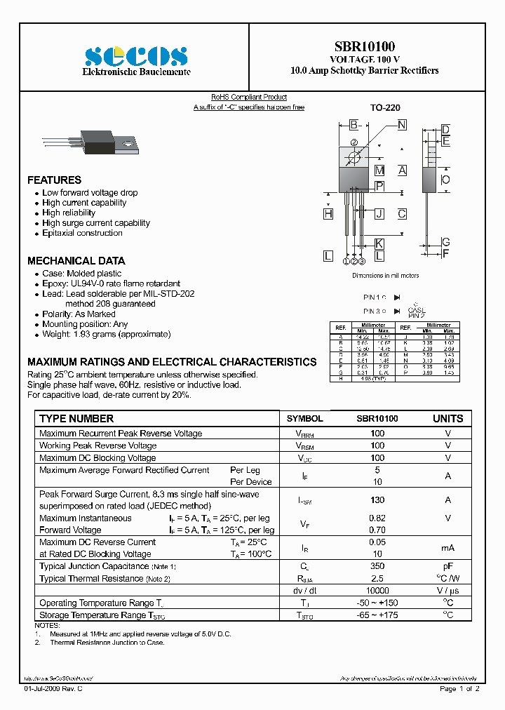 SBR10100_4703484.PDF Datasheet