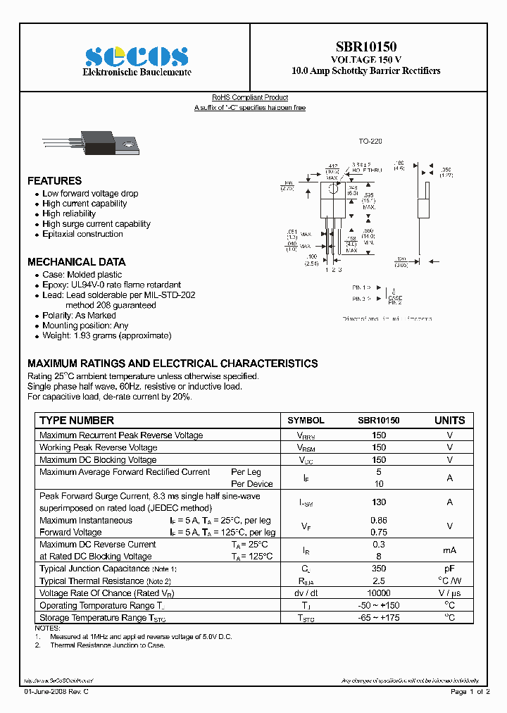 SBR10150_4703503.PDF Datasheet