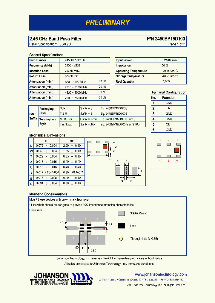 2450BP15D100_4703621.PDF Datasheet
