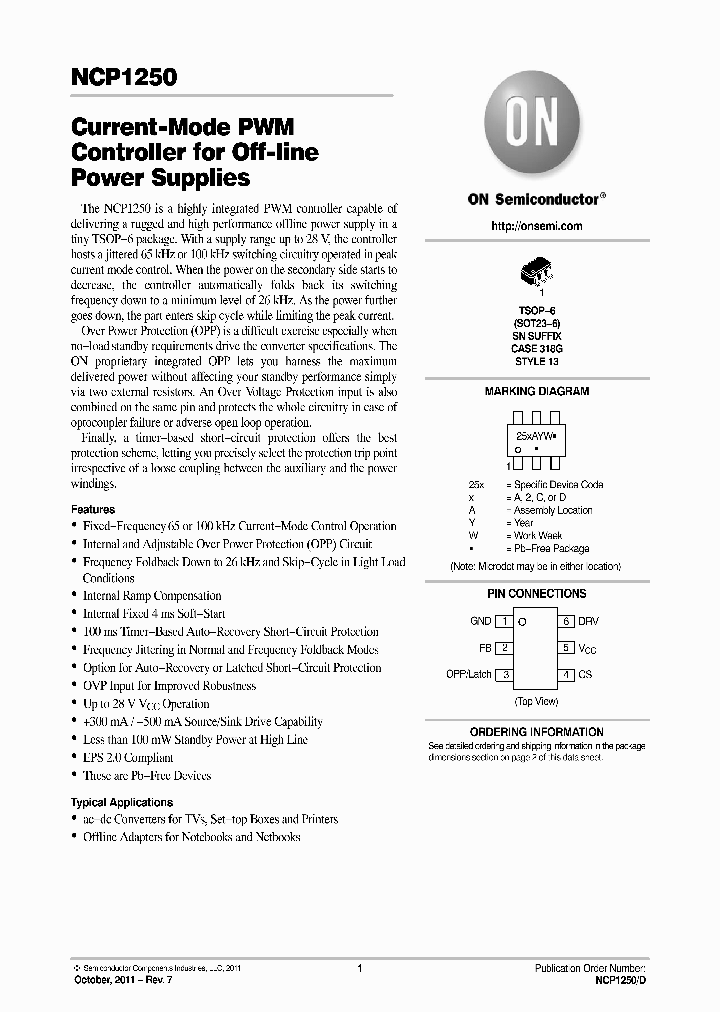 NCP1250ASN65T1G_4704750.PDF Datasheet
