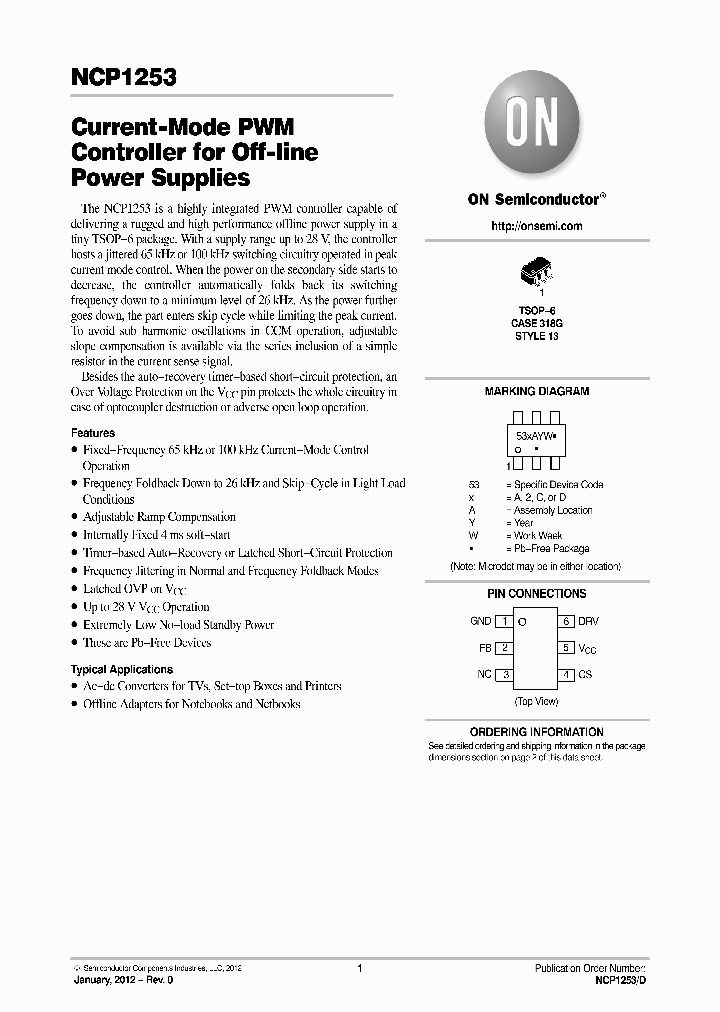 NCP1253ASN65T1G_4704752.PDF Datasheet
