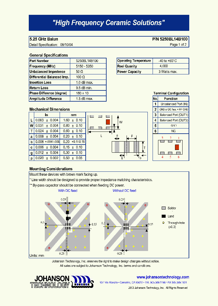 5250BL14B100_4704915.PDF Datasheet