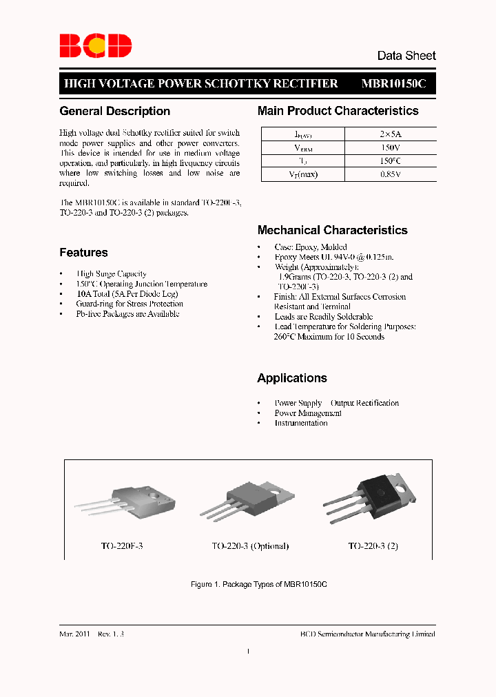 MBR10150CT-G1_4708256.PDF Datasheet