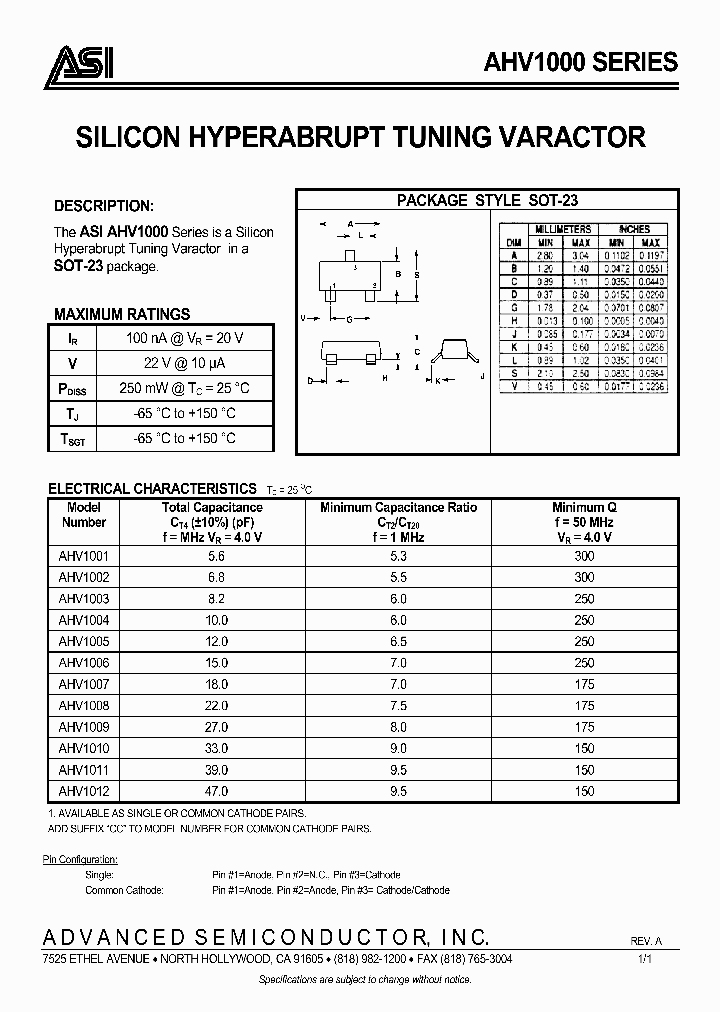 AHV1001_4708699.PDF Datasheet