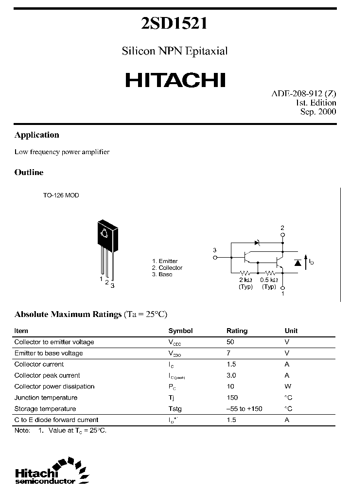 2SD1521_4710628.PDF Datasheet