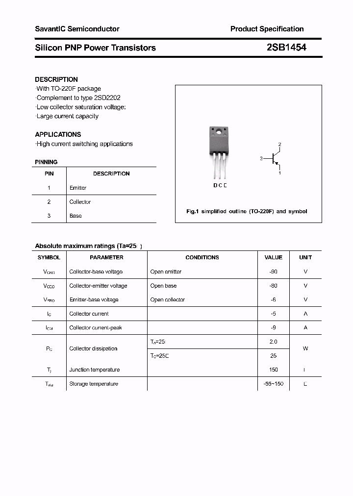 2SB1454_4710606.PDF Datasheet