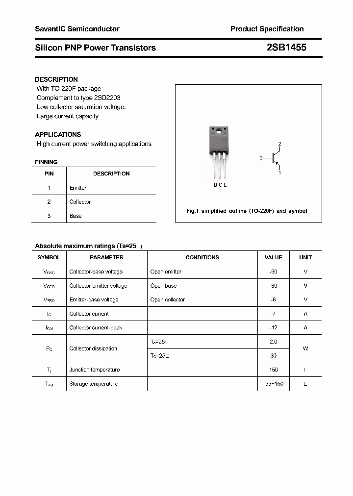 2SB1455_4710609.PDF Datasheet