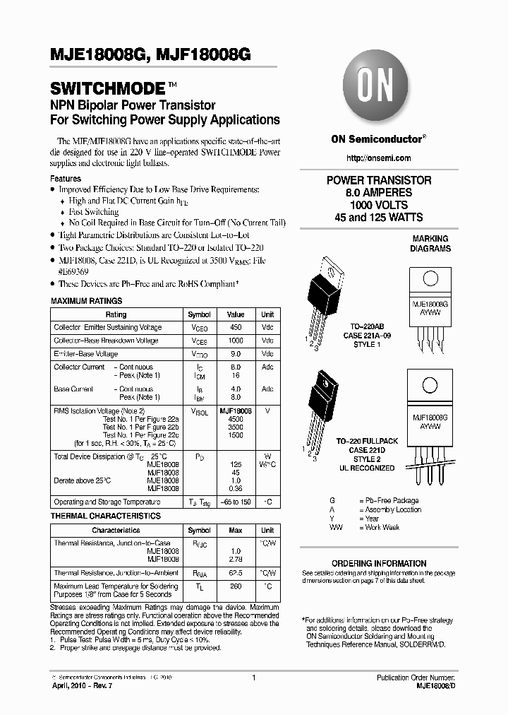 MJE18008_4710724.PDF Datasheet