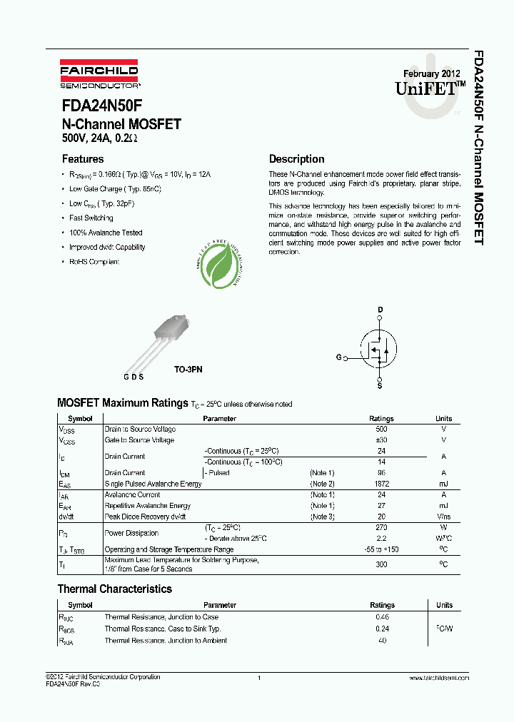 FDA24N50F12_4712624.PDF Datasheet