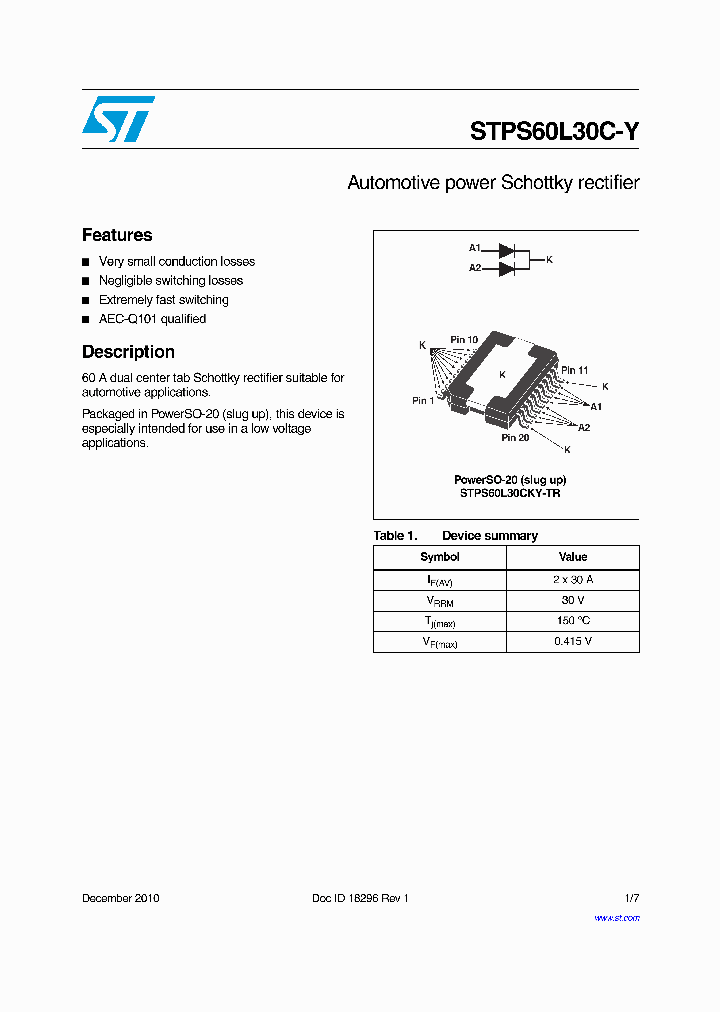STPS60L30C-Y_4713366.PDF Datasheet