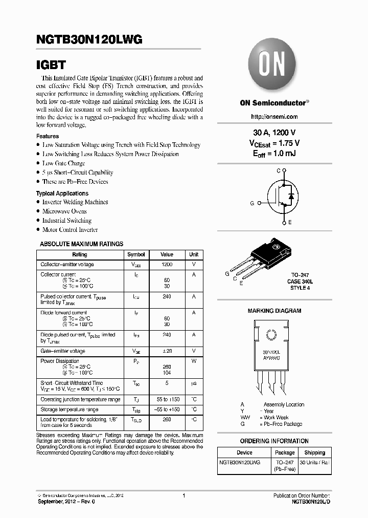 NGTB30N120LWG_4713522.PDF Datasheet