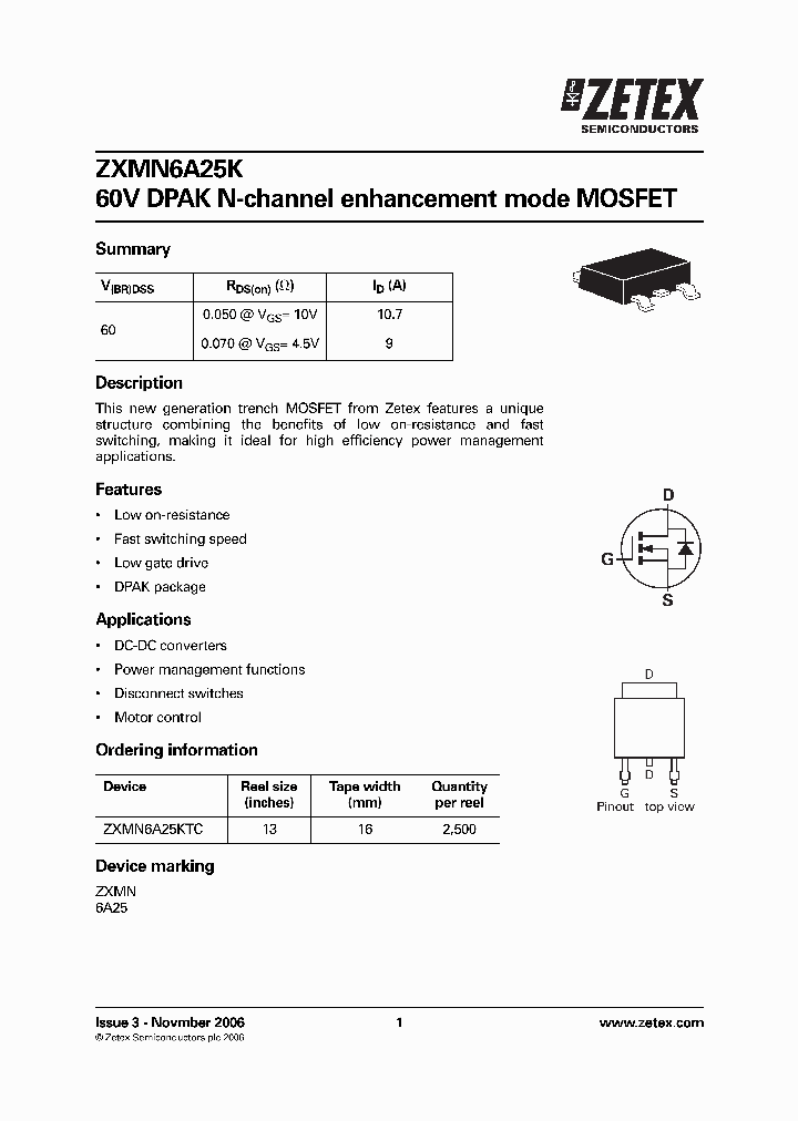 ZXMN6A25KTC_4714410.PDF Datasheet