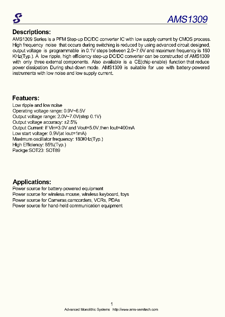 AMS1309CXX_4714726.PDF Datasheet