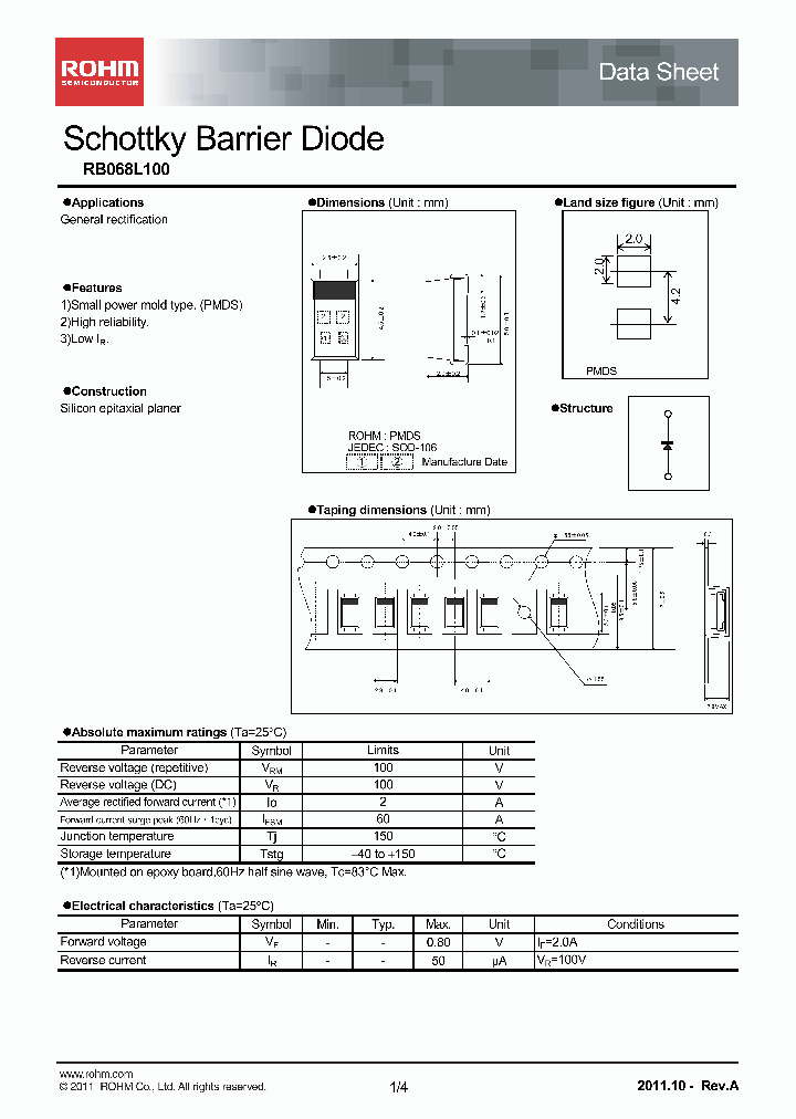 RB068L100_4714845.PDF Datasheet