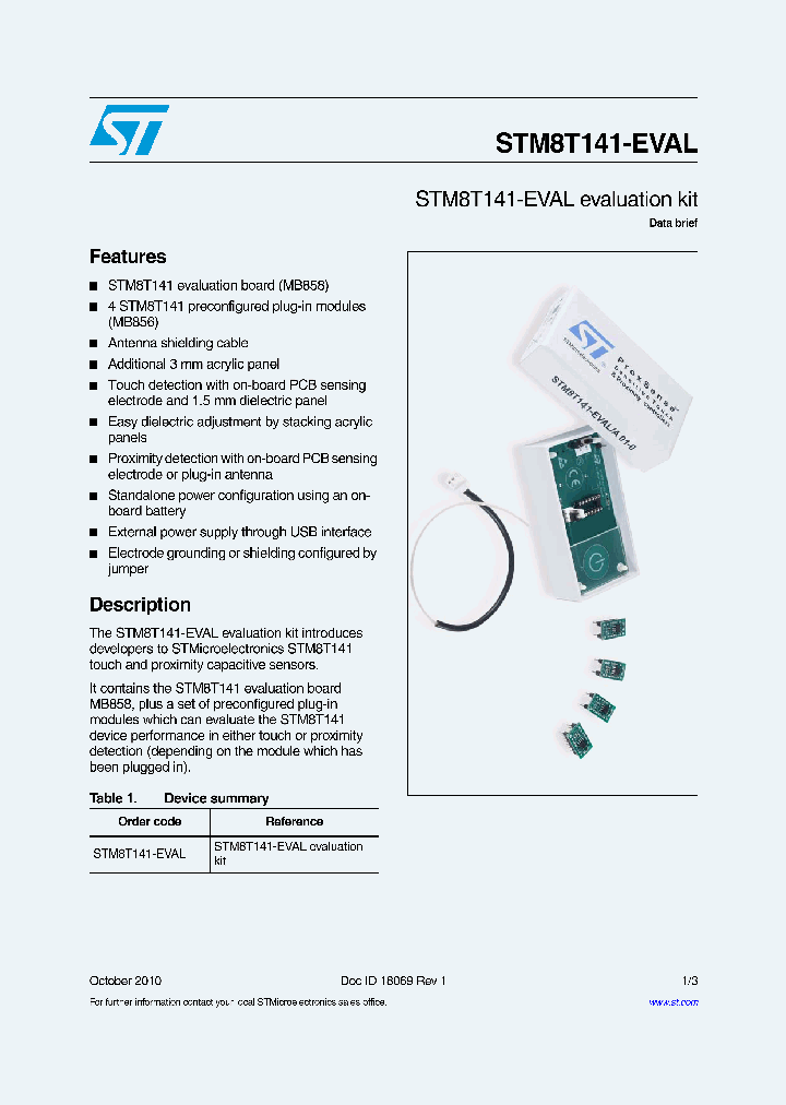 STM8T141-EVAL_4716214.PDF Datasheet