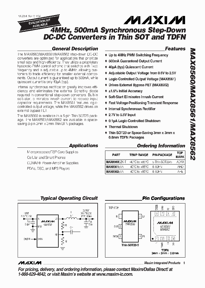 MAX8561_4717397.PDF Datasheet