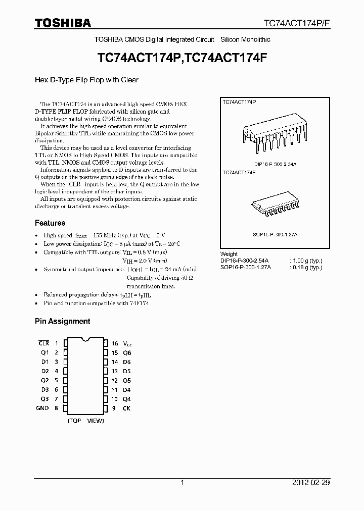 TC74ACT174F12_4717762.PDF Datasheet