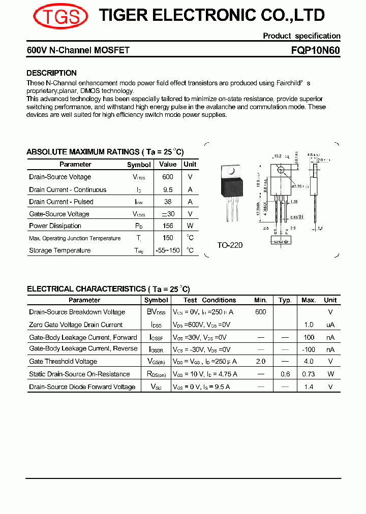 FQP10N60_4717820.PDF Datasheet