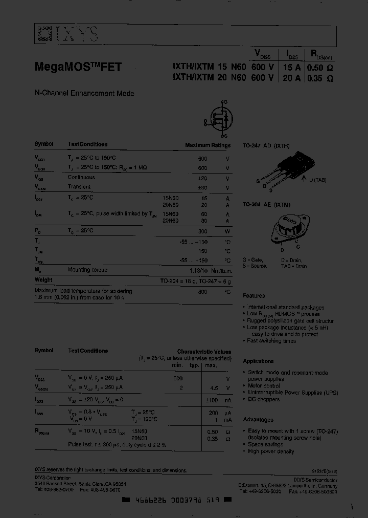 IXTM15N60_4719445.PDF Datasheet