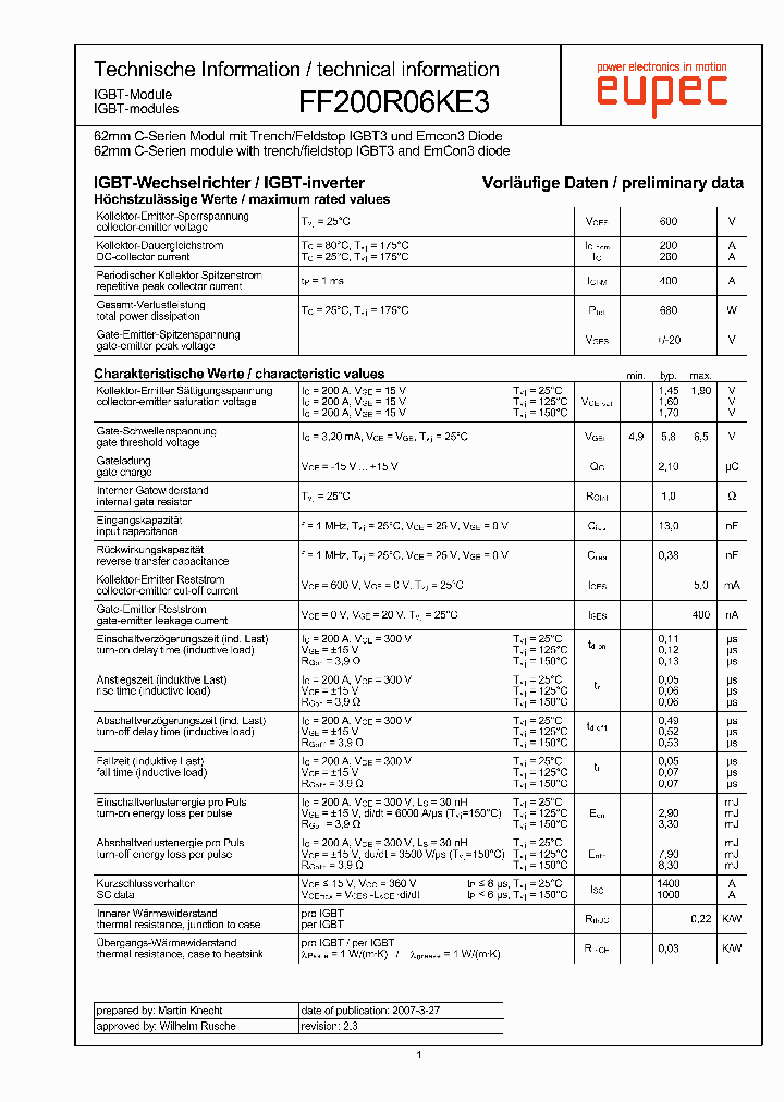 FF200R06KE3_4720353.PDF Datasheet