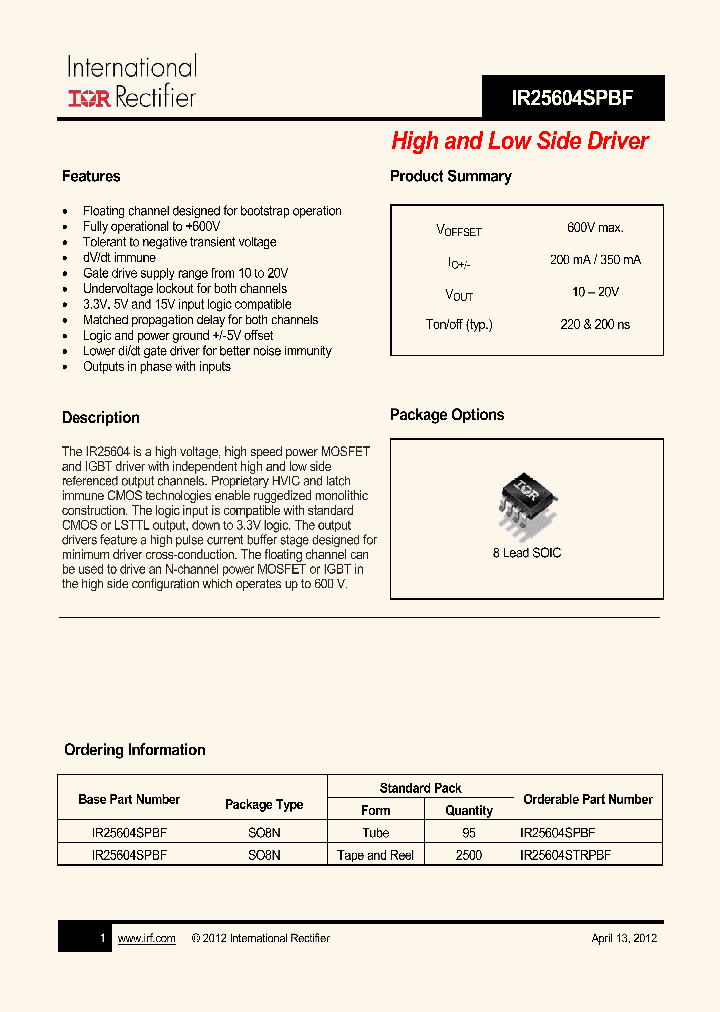 IR25604SPBF_4720861.PDF Datasheet