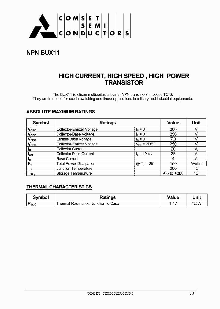 BUX11_4722368.PDF Datasheet
