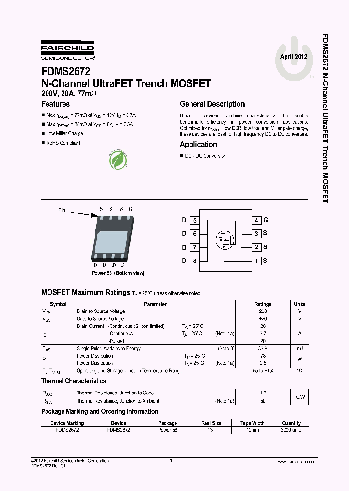 FDMS267212_4722274.PDF Datasheet