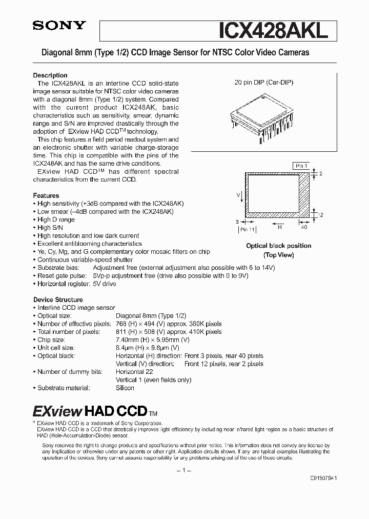 ICX428AKL_4722962.PDF Datasheet