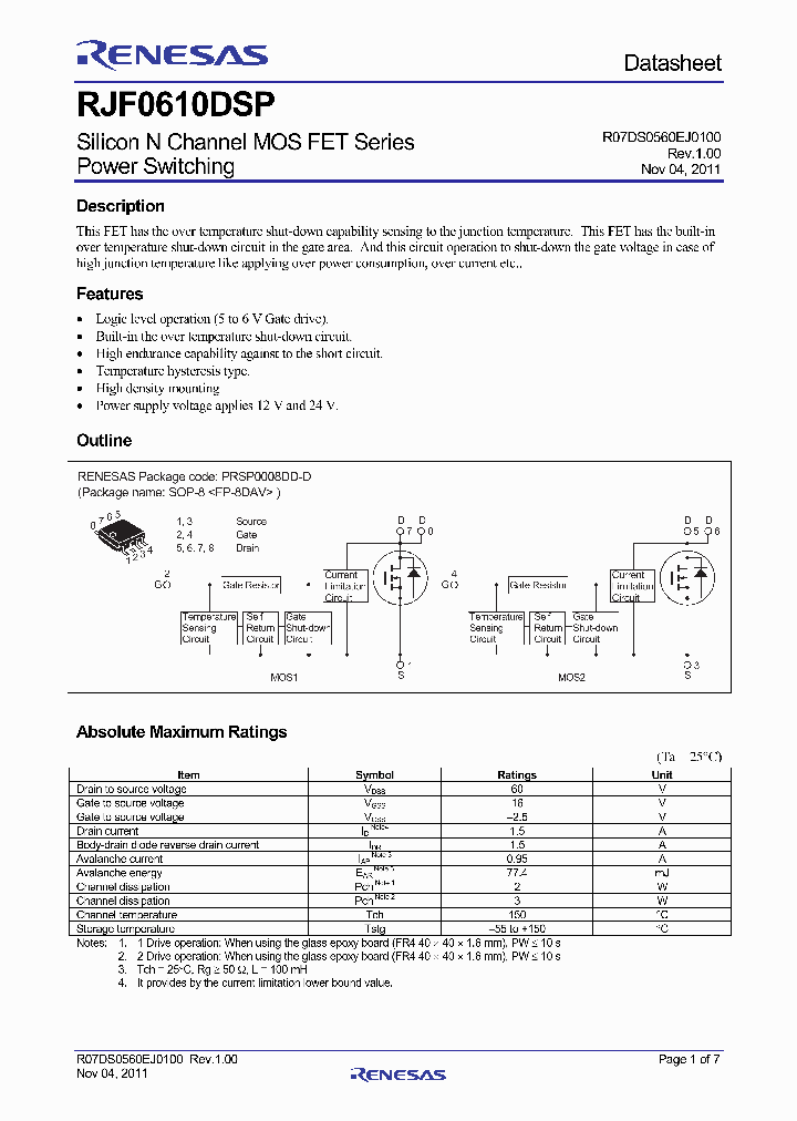 RJF0610DSP_4723643.PDF Datasheet