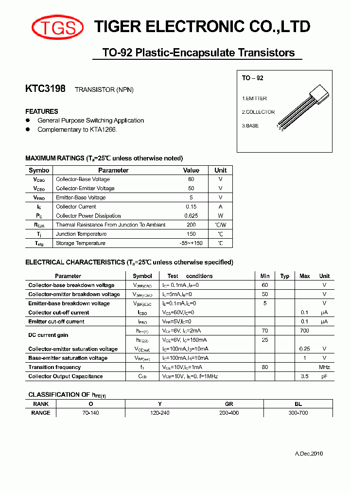 KTC3198_4724750.PDF Datasheet