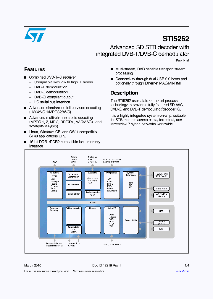 STI5262_4725527.PDF Datasheet
