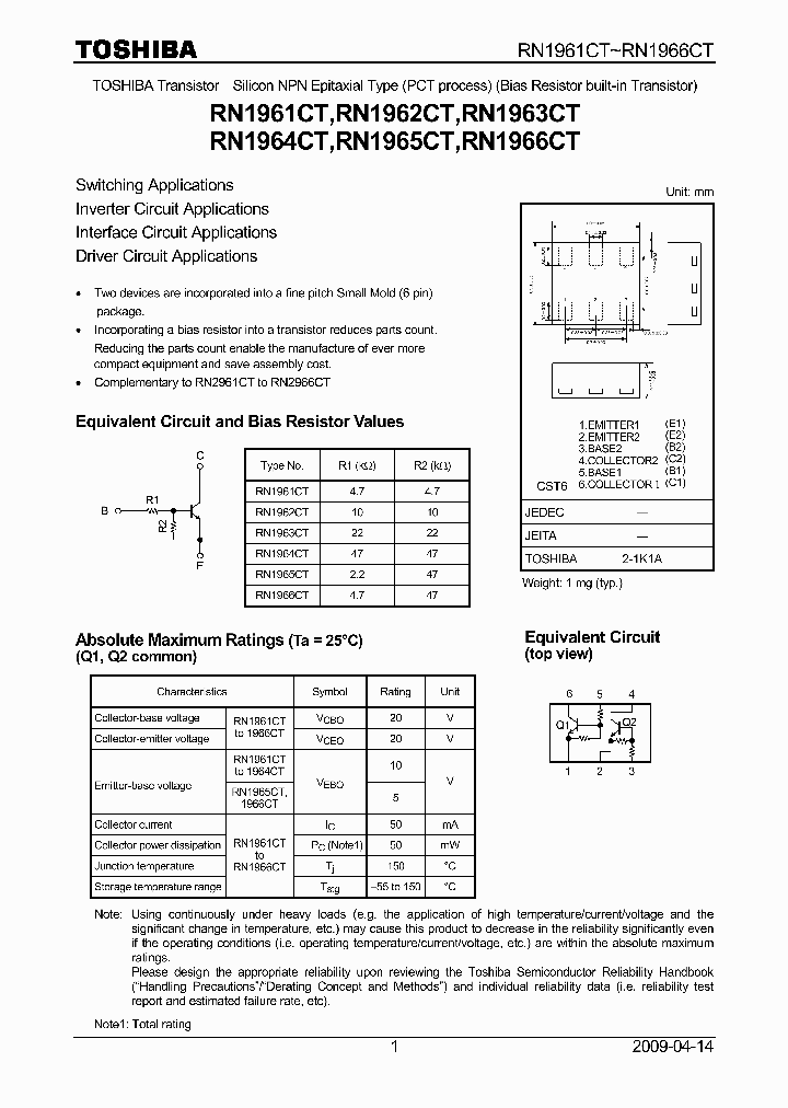 RN1963CT_4728469.PDF Datasheet