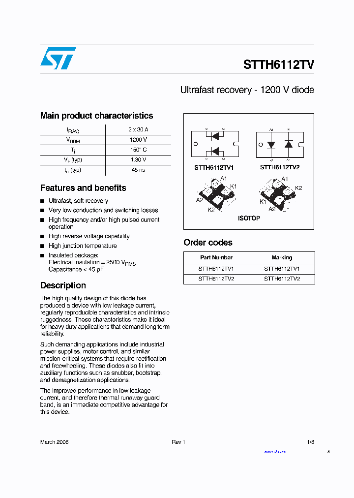 STTH6112TV_4728865.PDF Datasheet