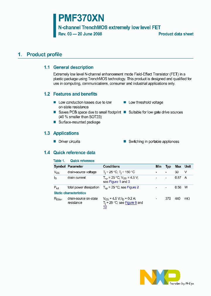 PMF370XN_4730760.PDF Datasheet