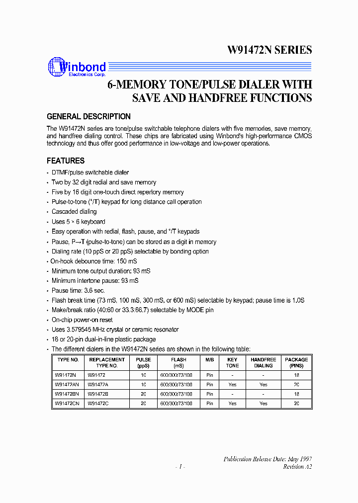 W91472BN_4731277.PDF Datasheet