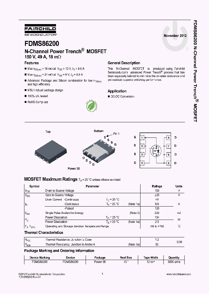 FDMS86200_4732022.PDF Datasheet